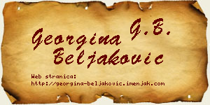 Georgina Beljaković vizit kartica